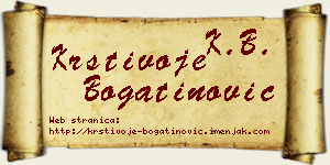 Krstivoje Bogatinović vizit kartica